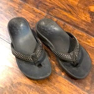 Black Vionic Flip Flops